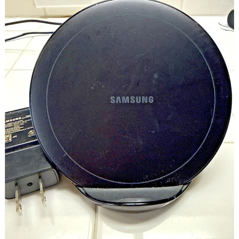 Samsung EP-N5105 Qi Wireless Charger Stand, Black Desktop Charging Pad